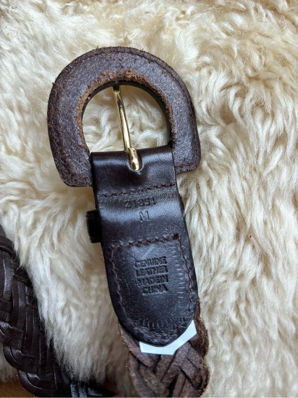 Vintage Braided Leather Belt